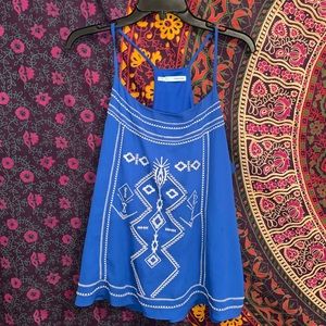 4/$30 Maurice’s Flowy Blue Tank Top